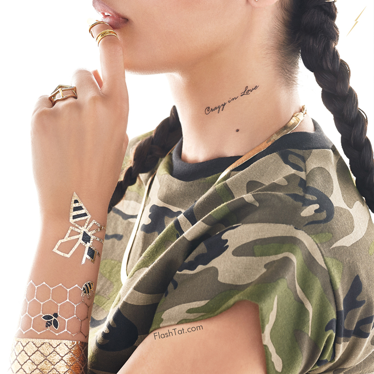 Beyoncé launches metallic tattoo collection |