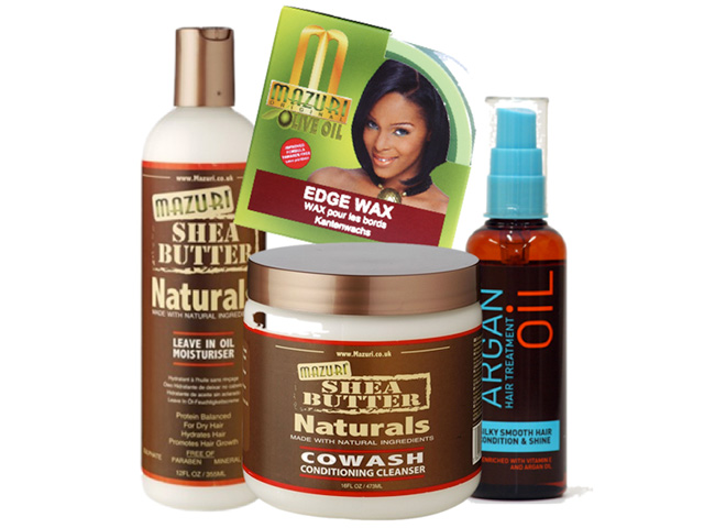 Shea Butter Naturals afro hair products montage