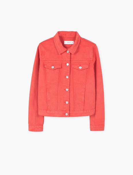 mango red denim jacket