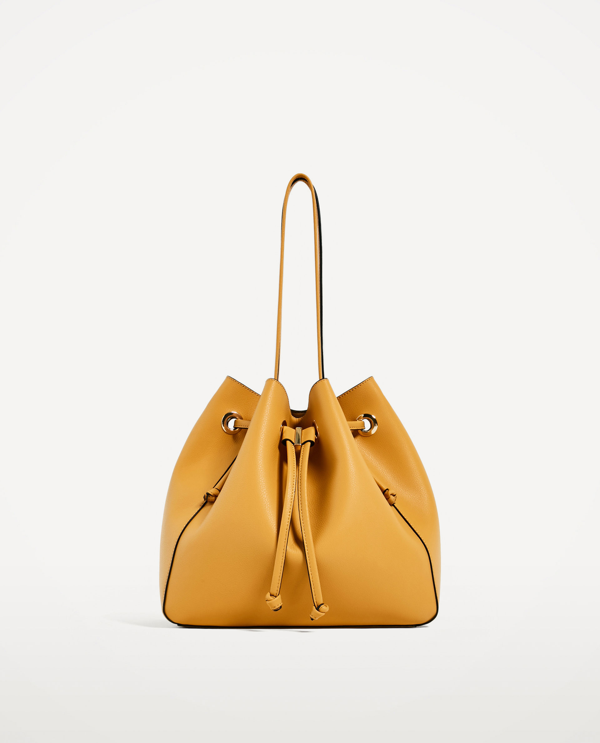 amazing » Zara Mustard Bucket Bag, £19.99