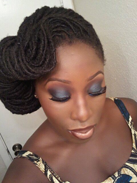 Low side bun with dramatic side sweep | Black Beauty and Hair Low side bun with dramatic side sweep | Black Beauty and Hair