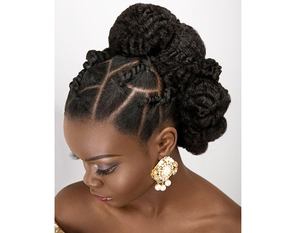 Bridal updos for natural hair by Dionne Smith