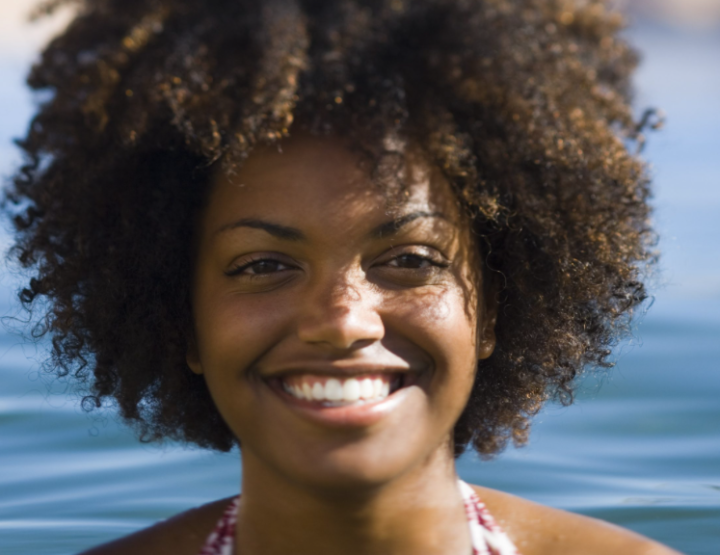 Natural hair and swimming