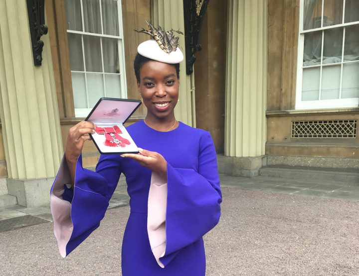 Ade Hassan receives her MBE for her services to fashion