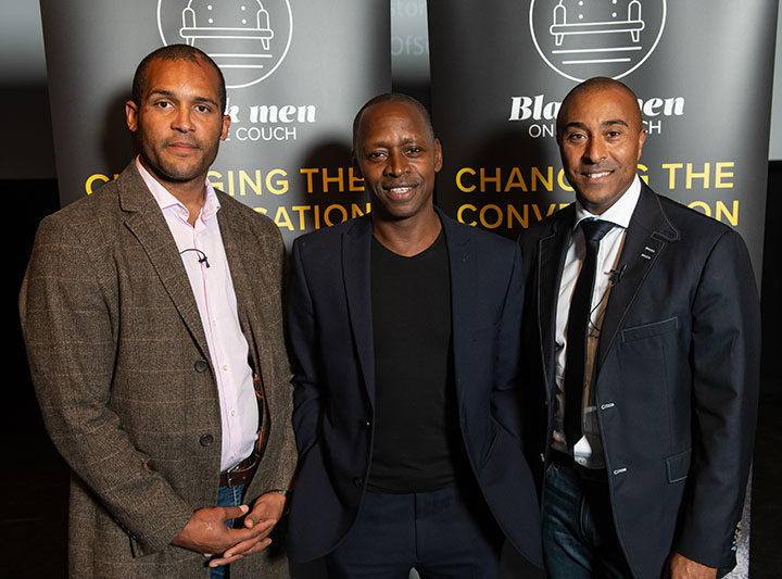 Colin Jackson and Clarke Carlisle encourage men to talk about mental health