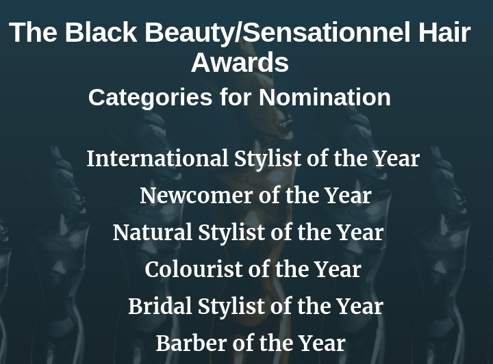 Black Beauty/Sensationnel Hair Awards categories