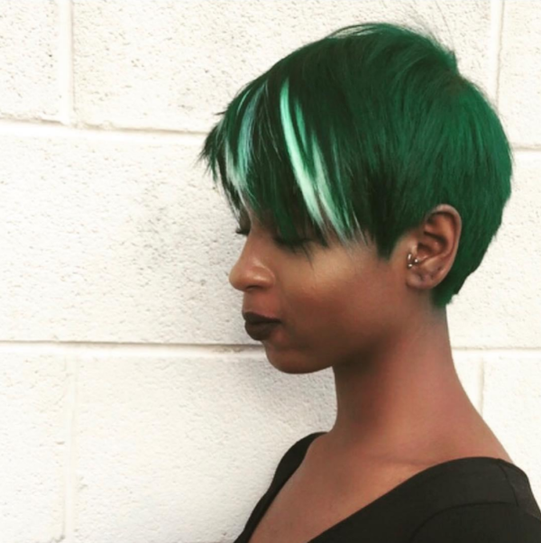 short hair colors for brown skin