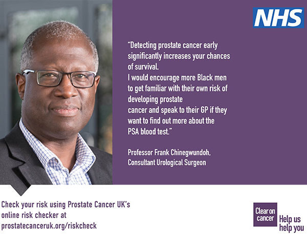 NHS and CAHN Encourage Black Men to Come Forward for Life-Saving Checks
