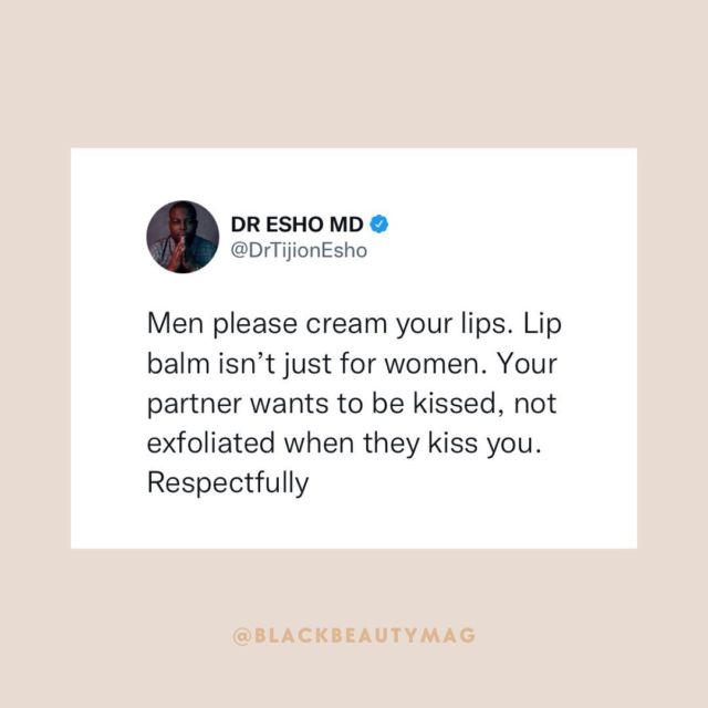 We see nothing but facts here. 👀 Share this to whom it may concern. 😇Via @drtijionesho #blackbeautymag #valentinesday #beauty #beautytips #lipbalm #esho